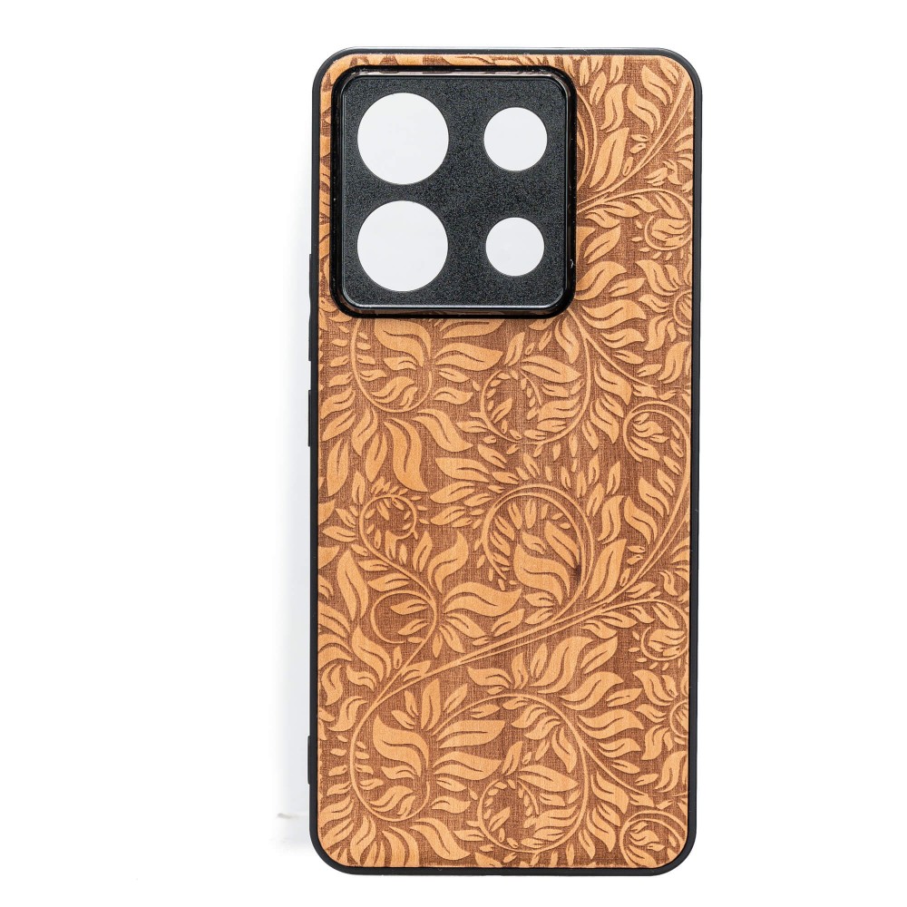 Drewniane Etui Bewood do Xiaomi Redmi Note 13 5G LIŚCIE JABŁOŃ (1)