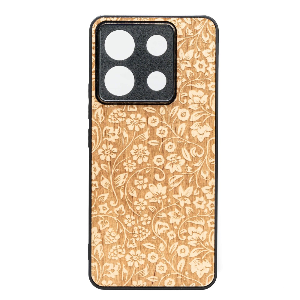 Drewniane Etui Bewood do Xiaomi Redmi Note 13 5G KWIATY POLNE ANIEGRE (1)