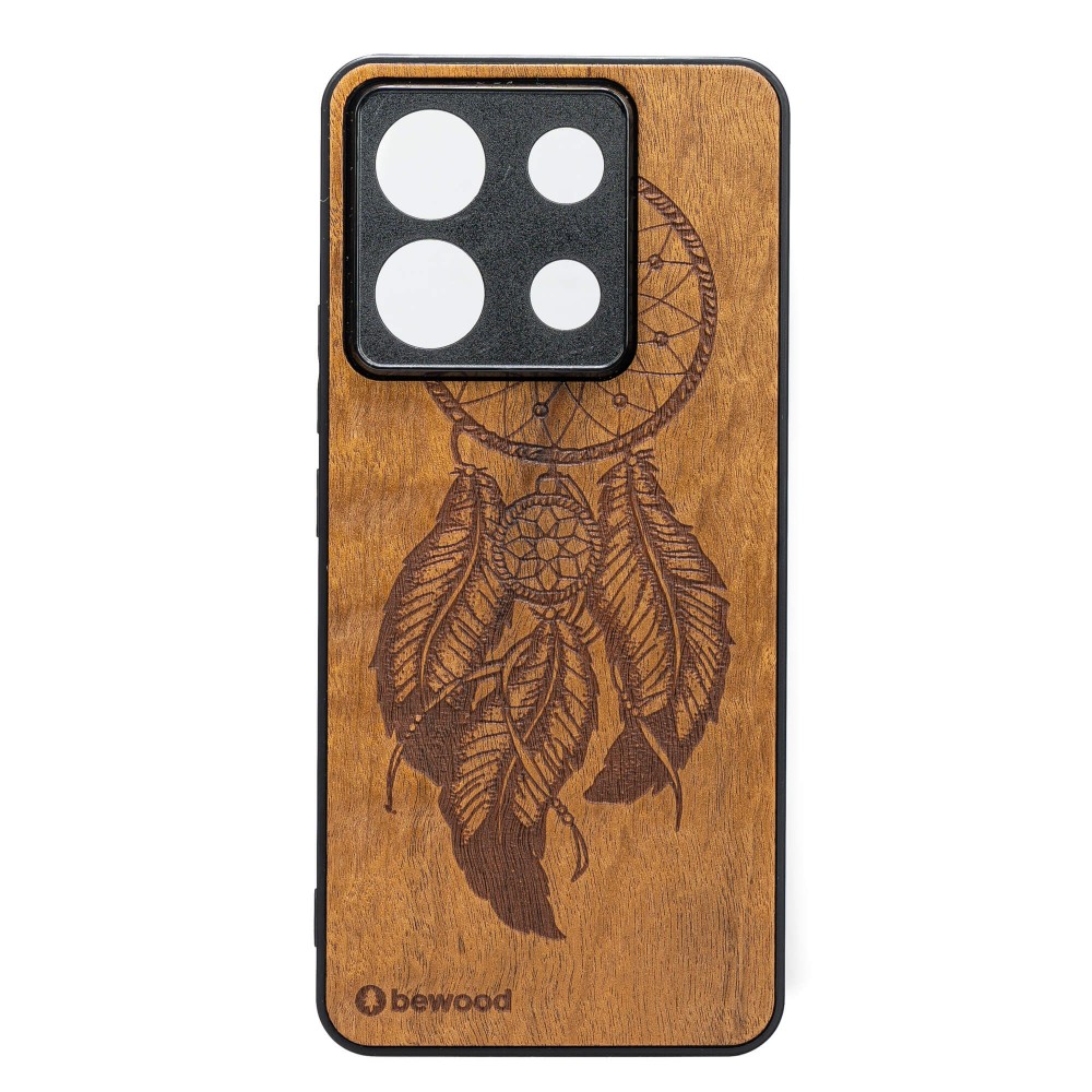 Drewniane Etui Bewood do Xiaomi Redmi Note 13 Pro 5G ŁAPACZ SNÓW IMBUIA (1)