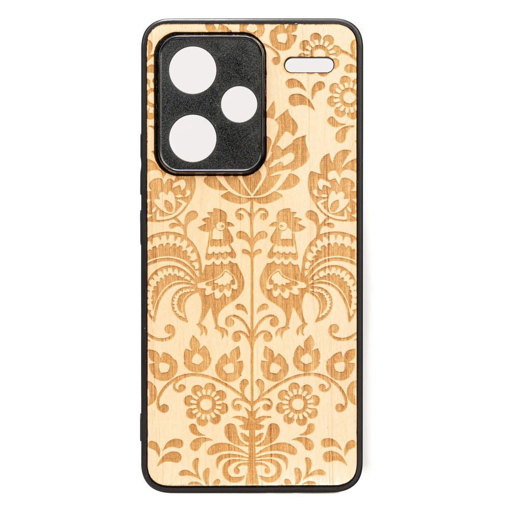 Drewniane Etui Bewood do Xiaomi Redmi Note 13 Pro Plus 5G POLSKI FOLK ANIEGRE (1)