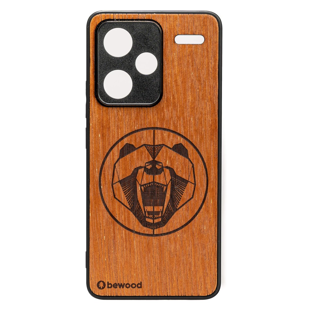 Drewniane Etui Bewood do Xiaomi Redmi Note 13 Pro Plus 5G NIEDŹWIEDŹ MERBAU (1)