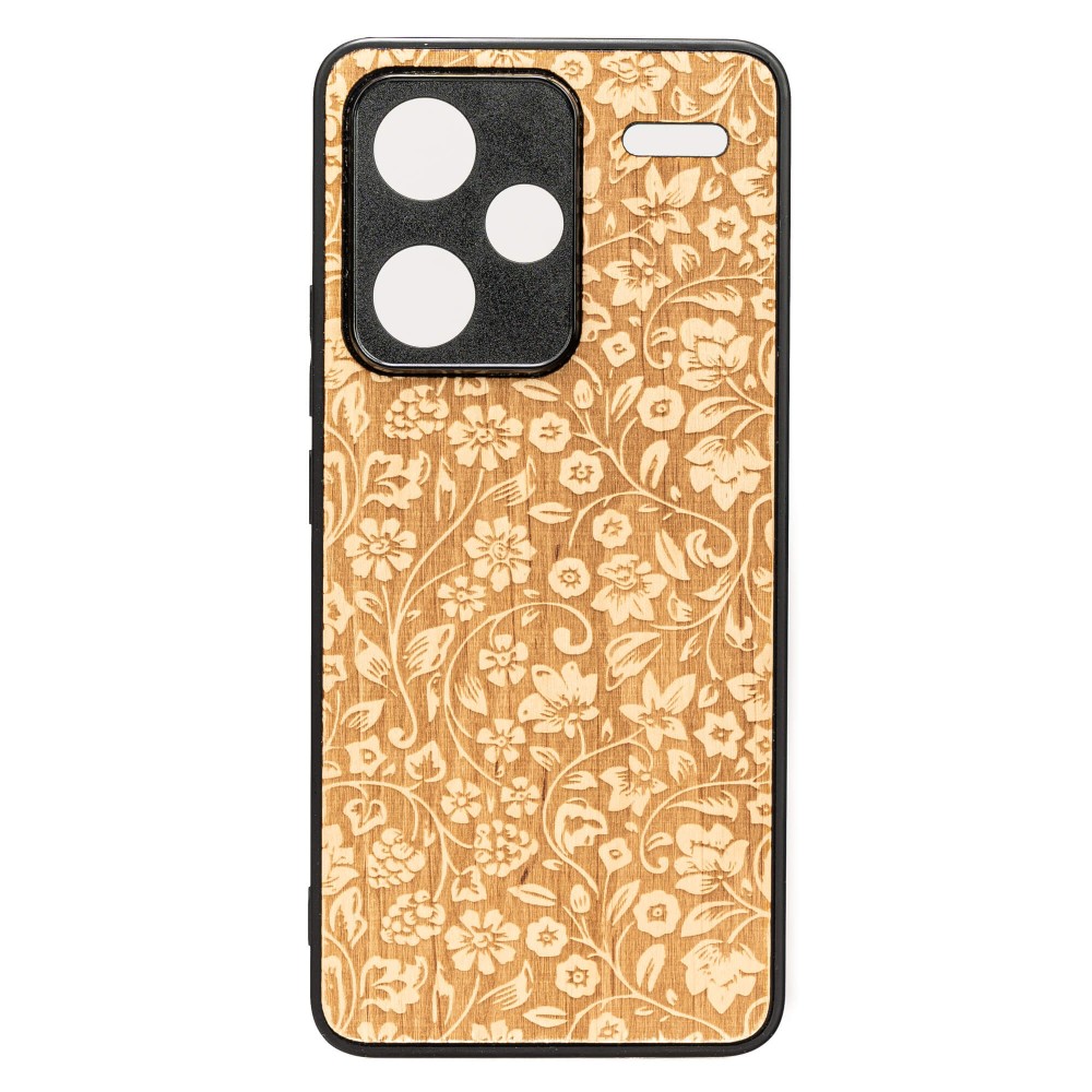 Drewniane Etui Bewood do Xiaomi Redmi Note 13 Pro Plus 5G KWIATY POLNE ANIEGRE (1)