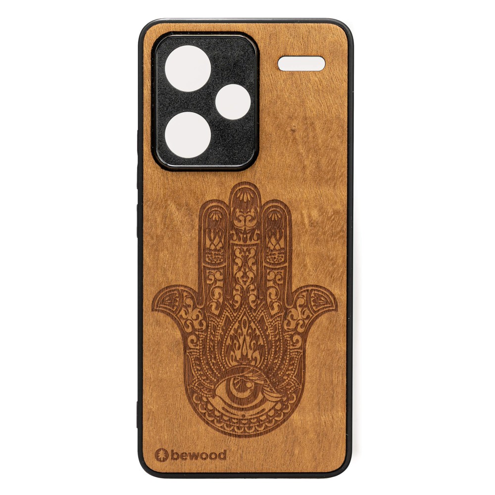 Drewniane Etui Bewood do Xiaomi Redmi Note 13 Pro Plus 5G HAMSA IMBUIA (1)