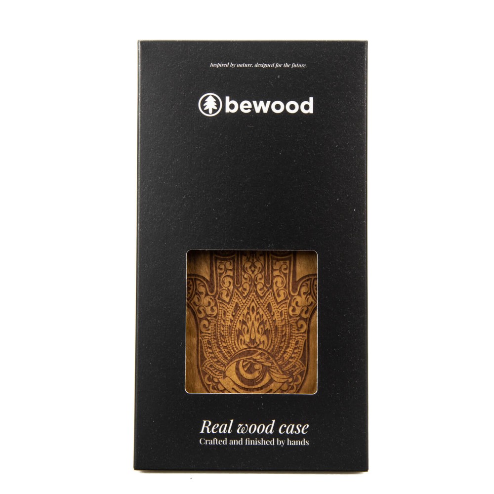 Drewniane Etui Bewood do Xiaomi Redmi Note 13 Pro Plus 5G HAMSA IMBUIA (2)