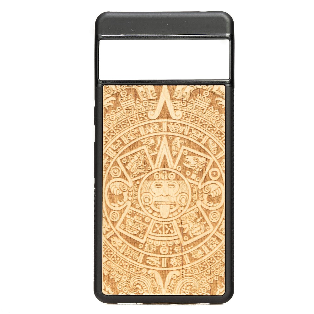 Drewniane Etui Bewood do Google Pixel 7 Pro KALENDARZ AZTECKI ANIEGRE (1)