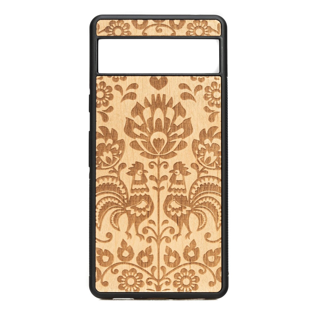 Drewniane Etui Bewood do Google Pixel 7A POLSKI FOLK ANIEGRE (1)