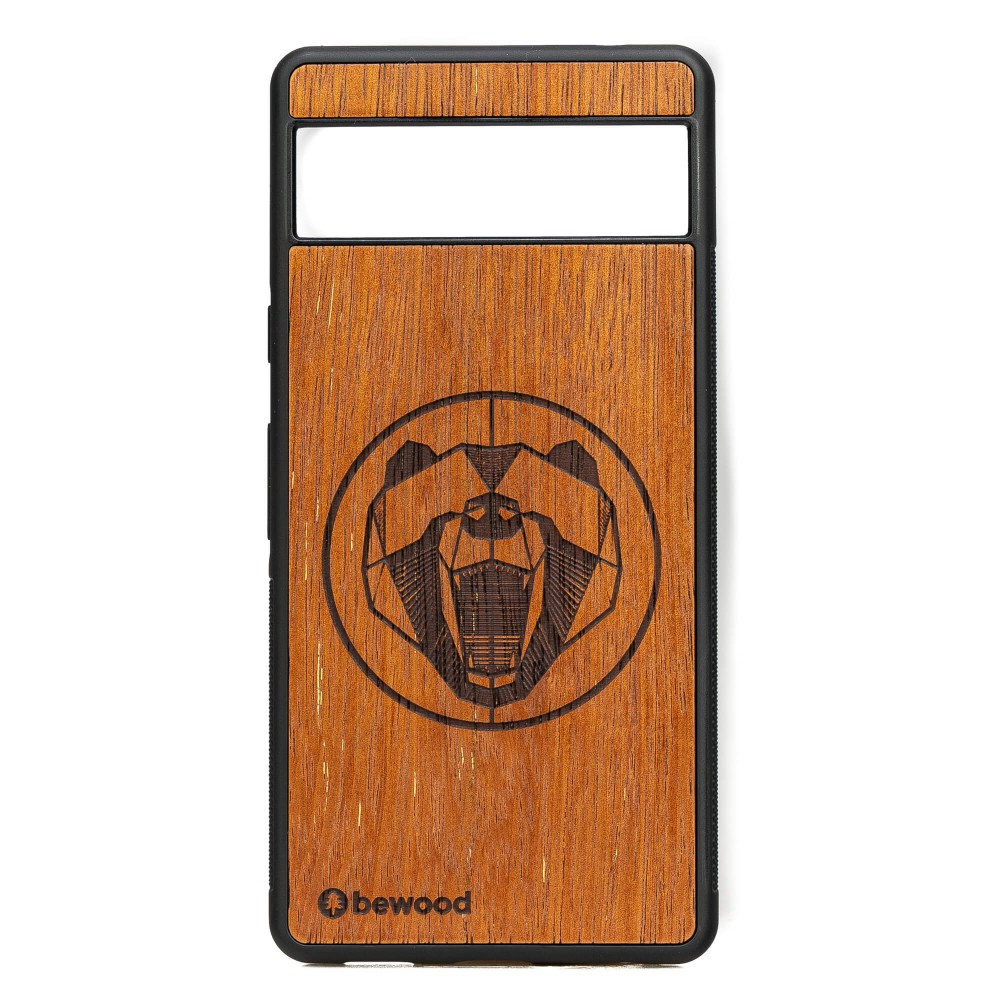 Drewniane Etui Bewood do Google Pixel 7A NIEDŹWIEDŹ MERBAU (1)