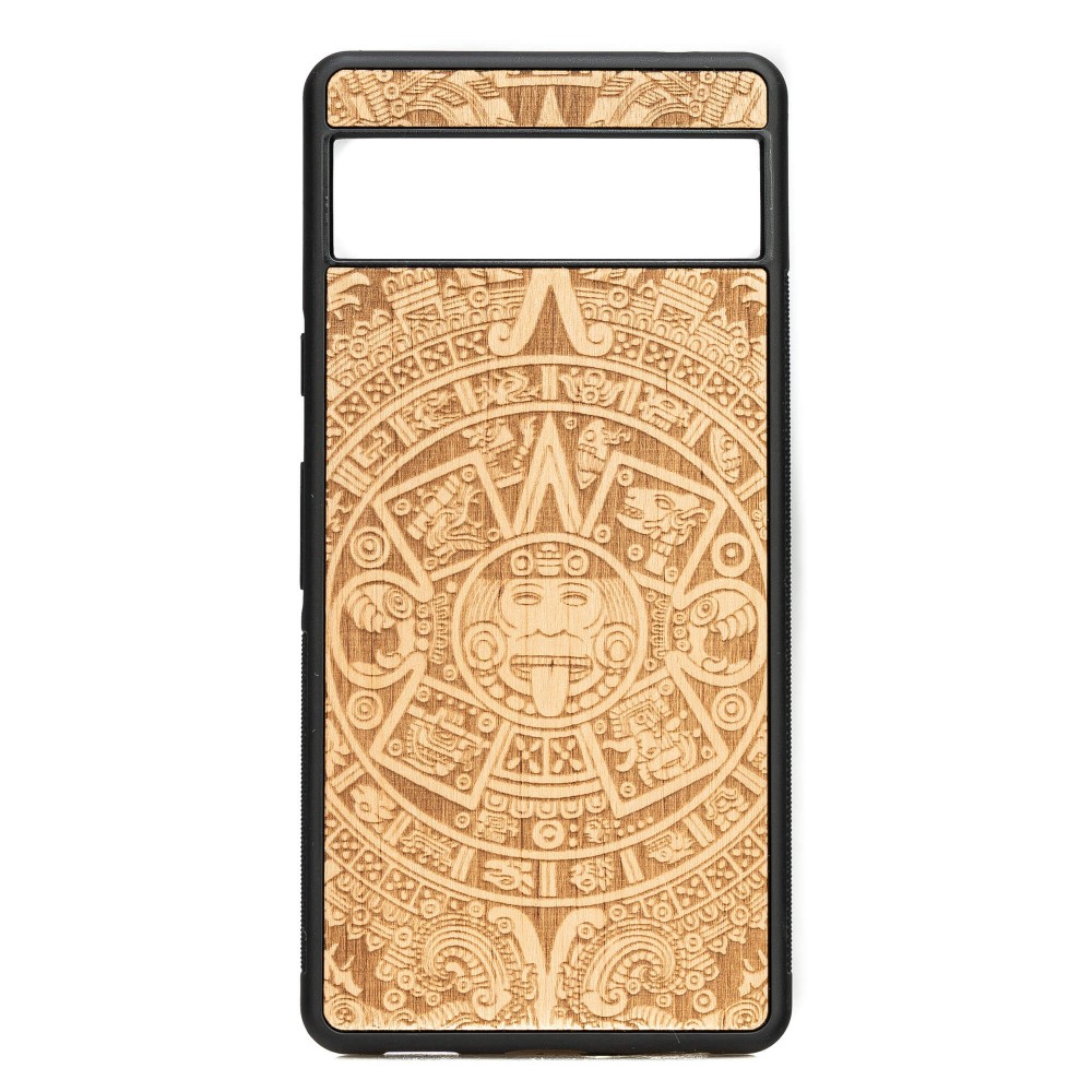Drewniane Etui Bewood do Google Pixel 7A KALENDARZ AZTECKI ANIEGRE (1)