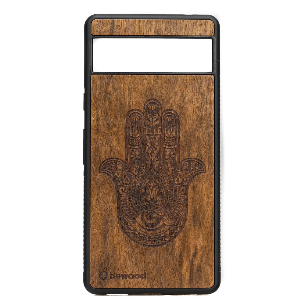 Drewniane Etui Bewood do Google Pixel 7A HAMSA IMBUIA (1)