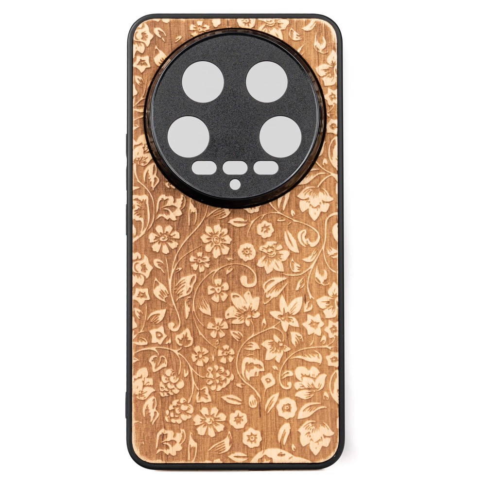 Drewniane Etui Bewood do Xiaomi 14 Ultra KWIATY POLNE ANIEGRE (1)