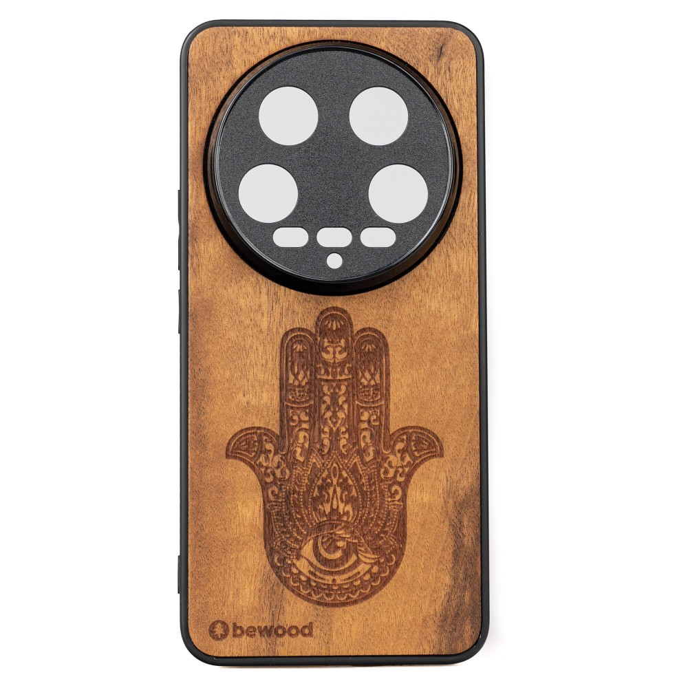 Drewniane Etui Bewood do Xiaomi 14 Ultra HAMSA IMBUIA (1)