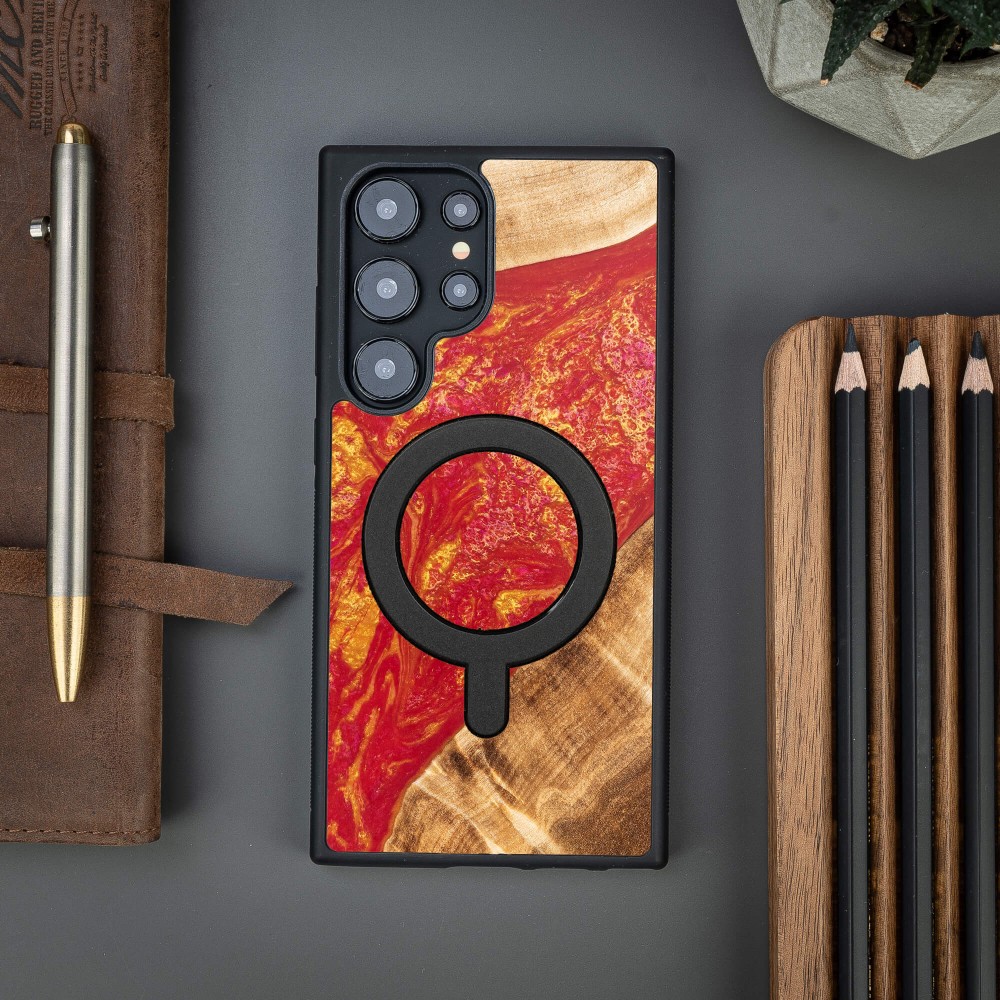Bewood Resin Case - Samsung Galaxy S24 Ultra - Neons - Paris - MagSafe (3)