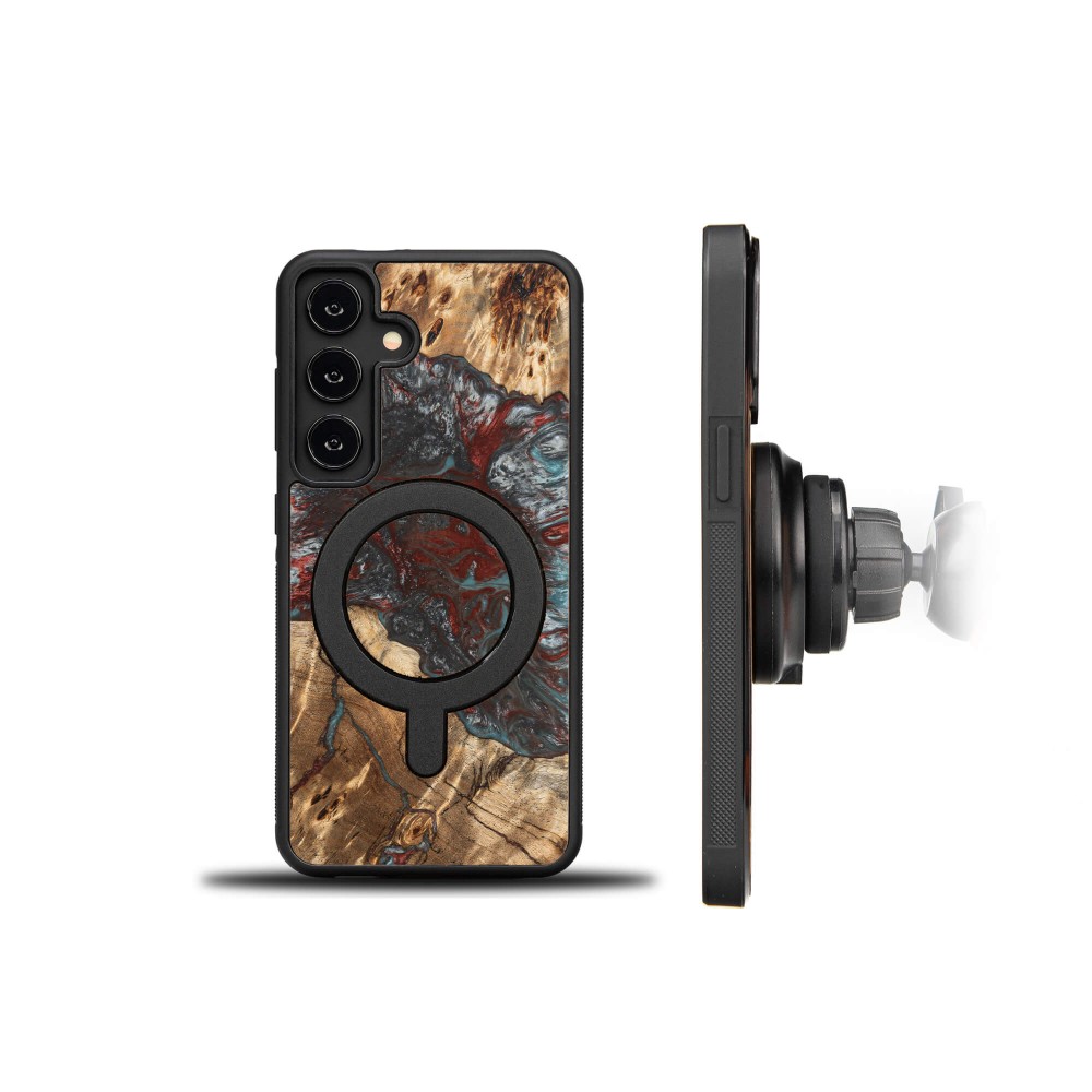 Etui Bewood Unique na Samsung Galaxy S24 - Planets - Pluton z MagSafe (2)