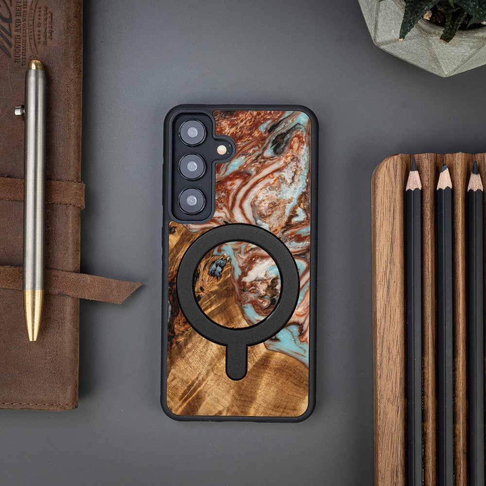 Etui Bewood Unique na Samsung Galaxy S24 - Planets - Jowisz z MagSafe (3)