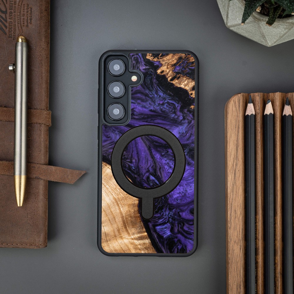 Etui Bewood Unique na Samsung Galaxy S24 Plus - Violet z MagSafe (3)