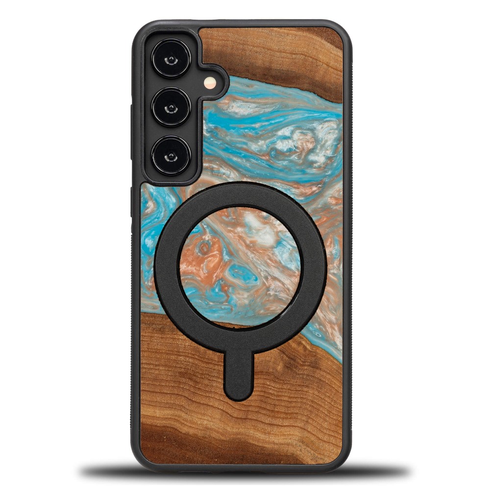 Etui Bewood Unique na Samsung Galaxy S24 Plus - Planets - Saturn z MagSafe (1)