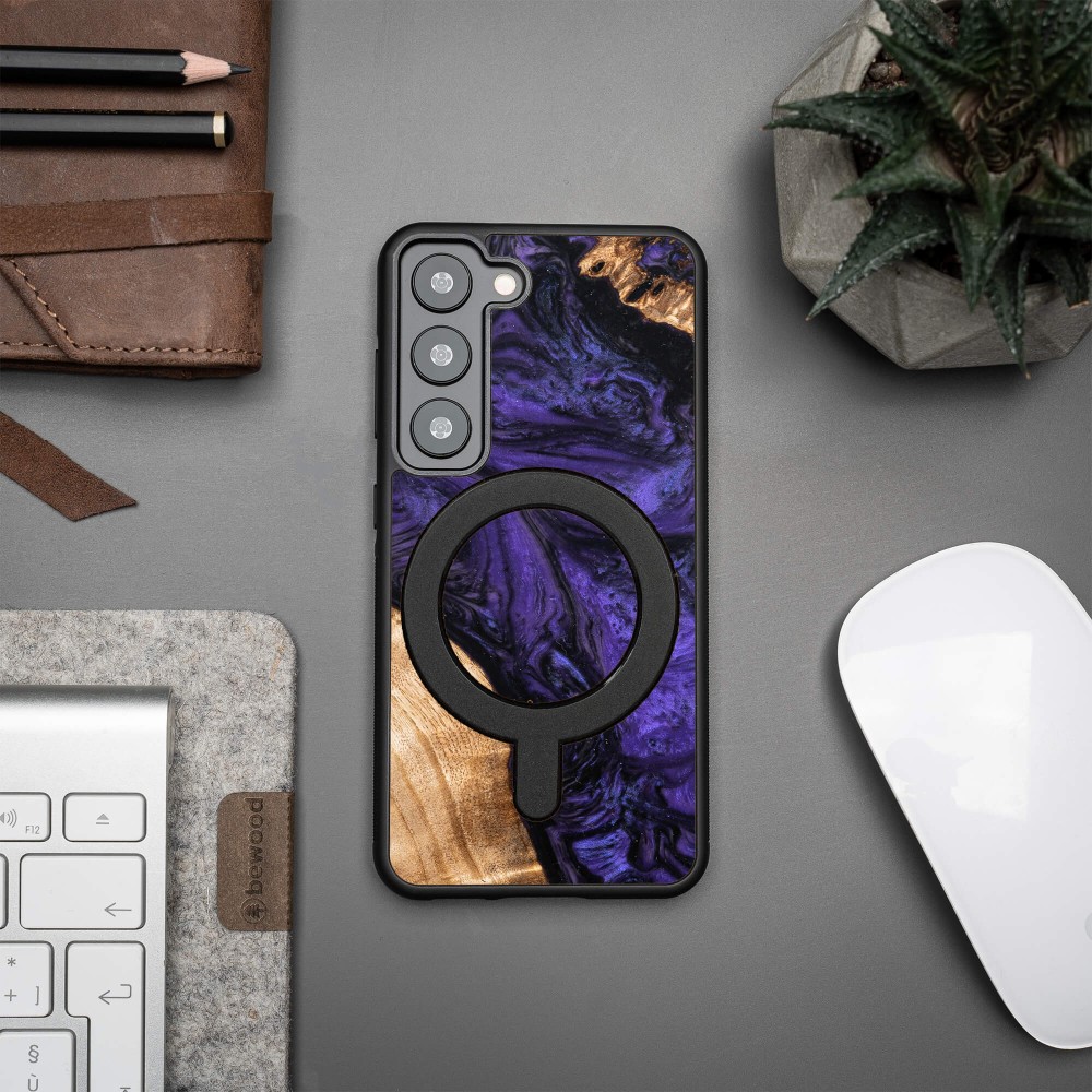 Etui Bewood Unique na Samsung Galaxy S23 - Violet z MagSafe (3)