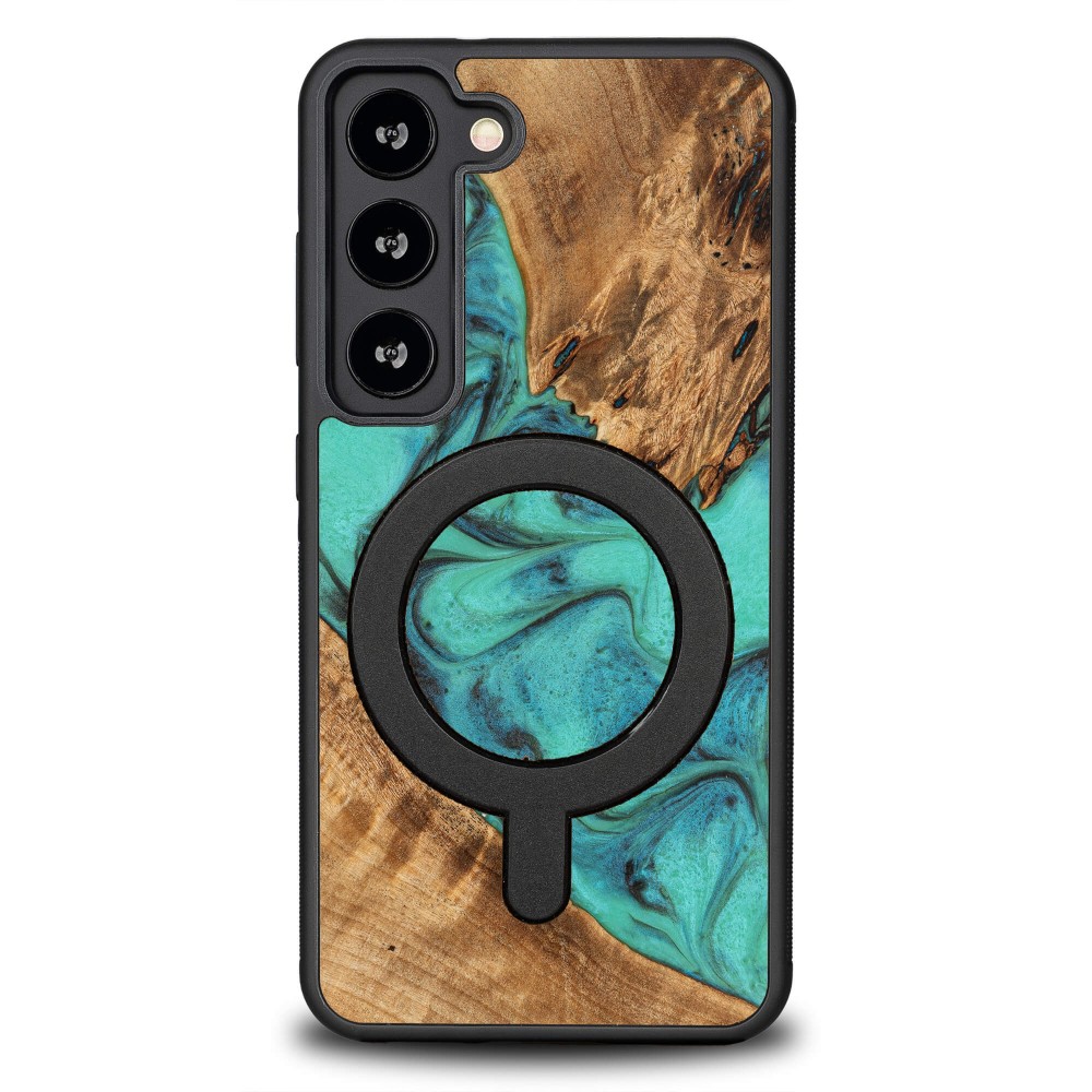 Etui Bewood Unique na Samsung Galaxy S23 - Turquoise z MagSafe (1)