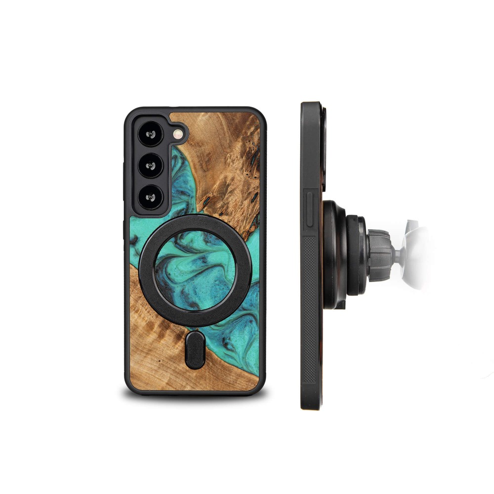 Etui Bewood Unique na Samsung Galaxy S23 - Turquoise z MagSafe (2)