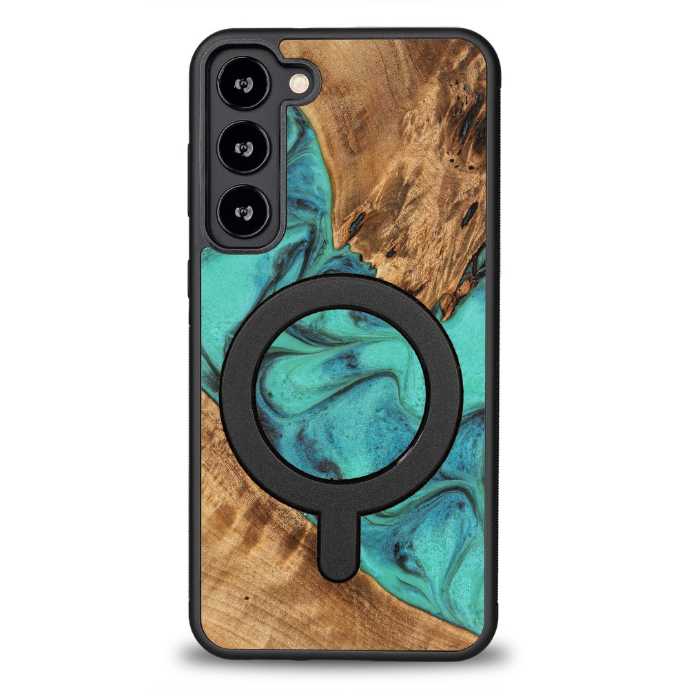 Etui Bewood Unique na Samsung Galaxy S23 Plus - Turquoise z MagSafe (1)