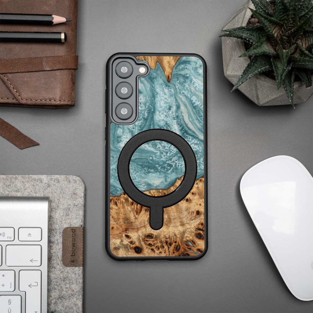 Etui Bewood Unique na Samsung Galaxy S23 Plus - Planets - Uran z MagSafe (3)