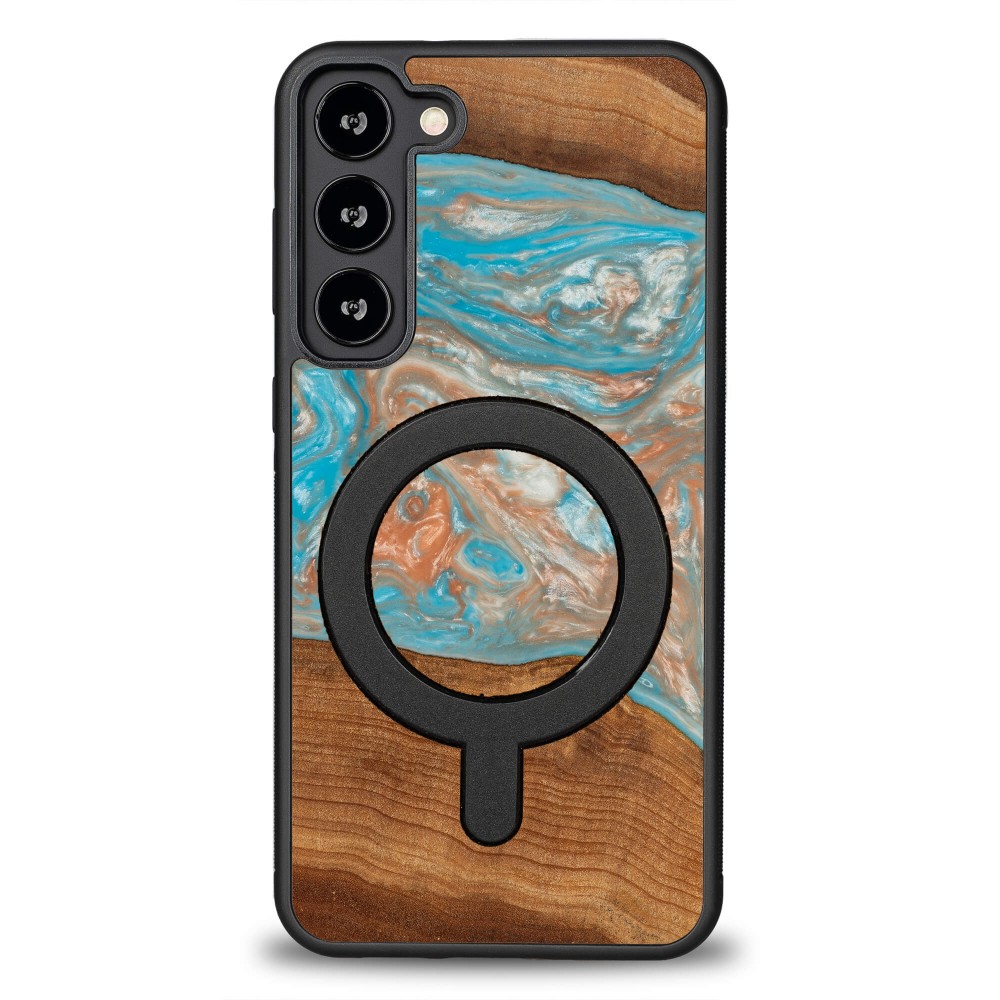 Etui Bewood Unique na Samsung Galaxy S23 Plus - Planets - Saturn z MagSafe (1)