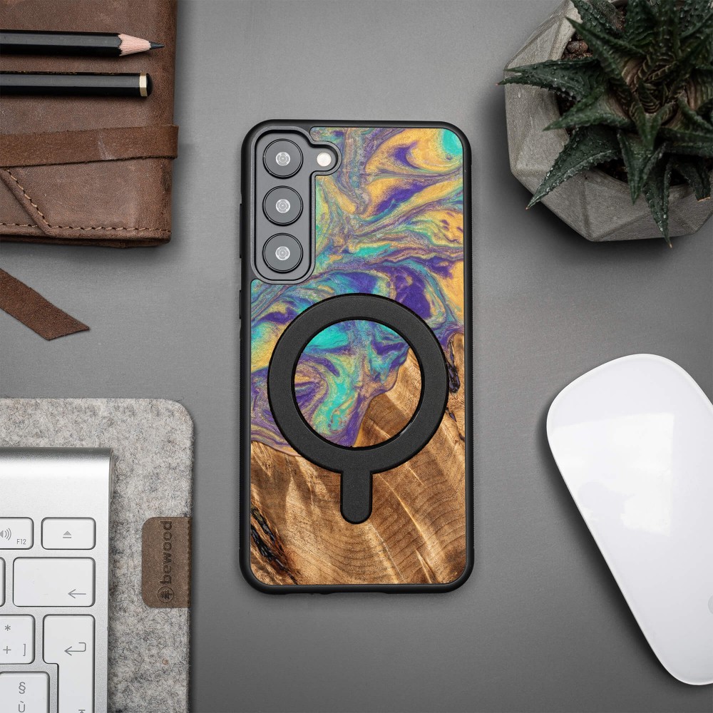 Etui Bewood Unique na Samsung Galaxy S23 Plus - Planets - Merkury z MagSafe (3)
