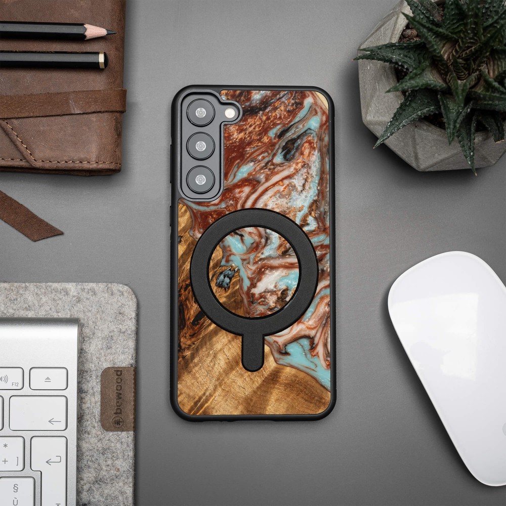 Etui Bewood Unique na Samsung Galaxy S23 Plus - Planets - Jowisz z MagSafe (3)