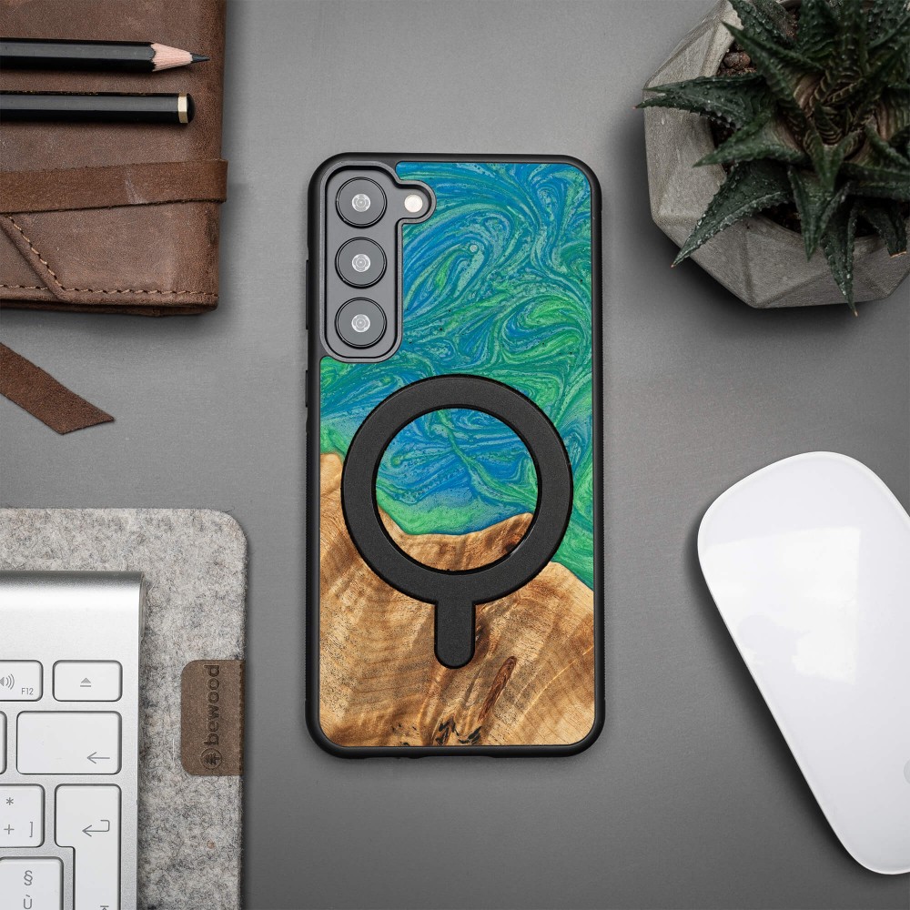 Etui Bewood Unique na Samsung Galaxy S23 Plus - Neons - Tokyo z MagSafe (3)