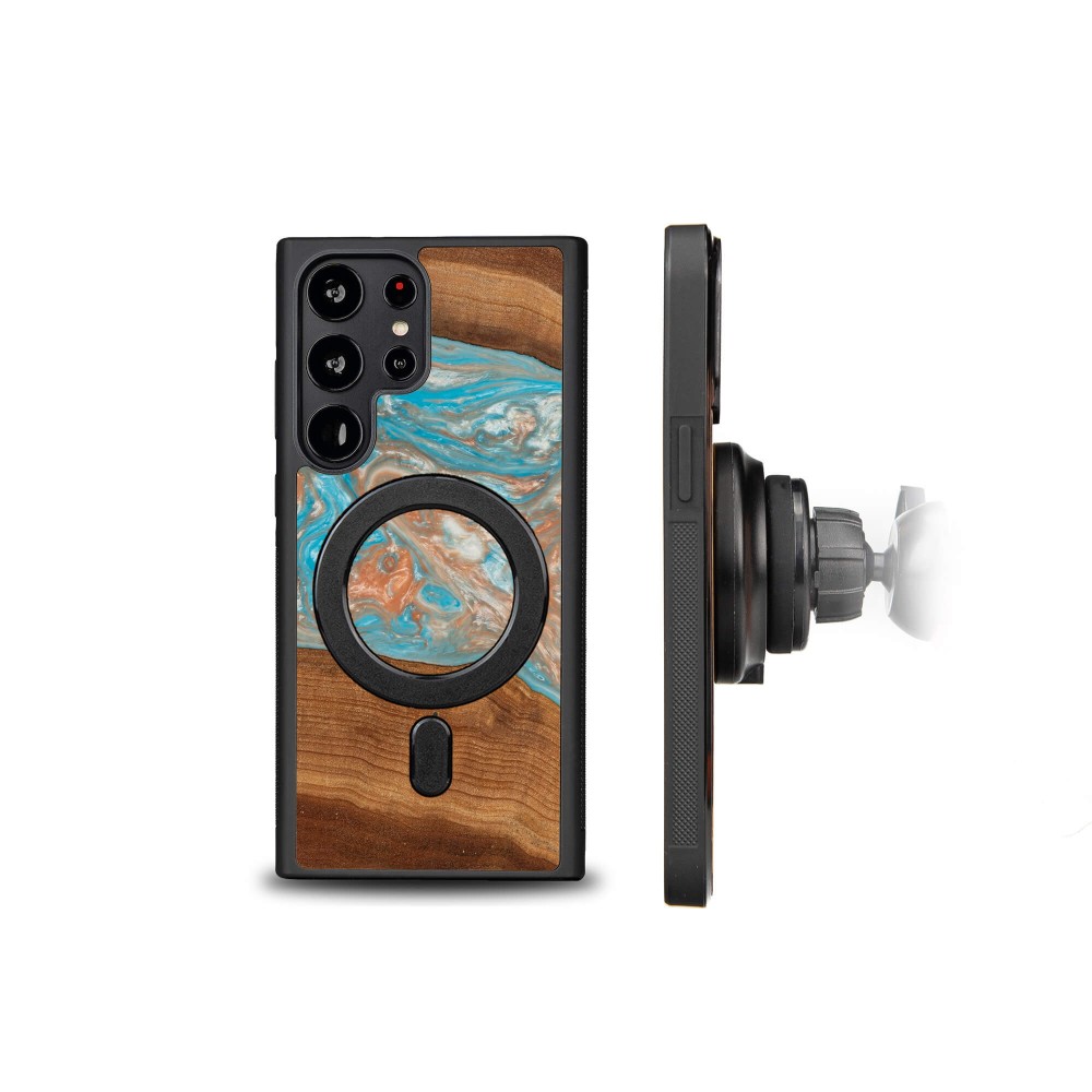 Etui Bewood Unique na Samsung Galaxy S23 Ultra - Planets - Saturn z MagSafe (2)