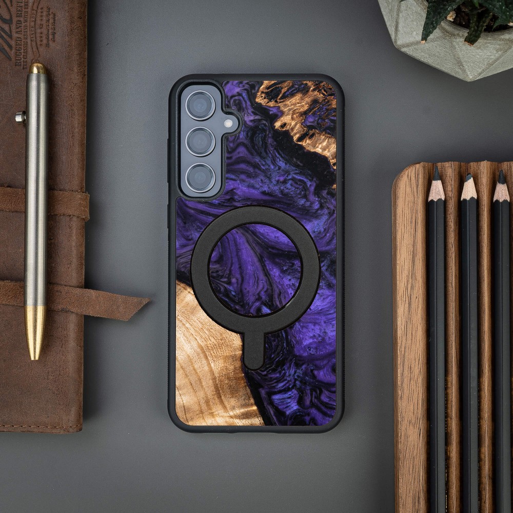 Etui Bewood Unique na Samsung Galaxy S23 FE - Violet z MagSafe (3)