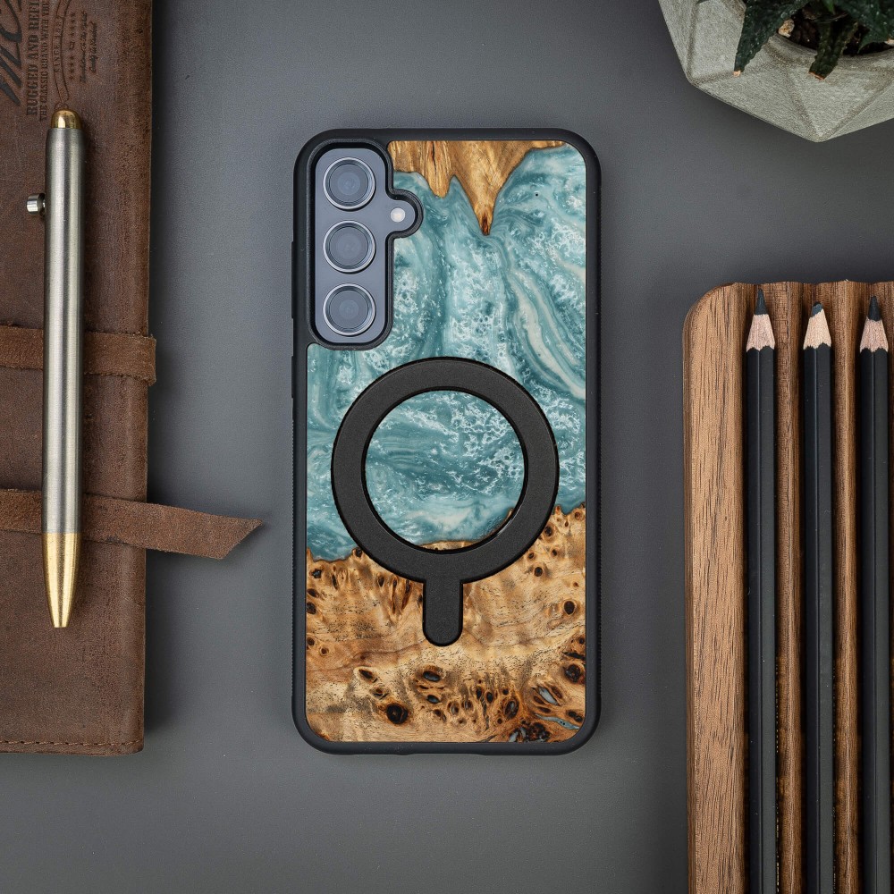 Etui Bewood Unique na Samsung Galaxy S23 FE - Planets - Uran z MagSafe (3)