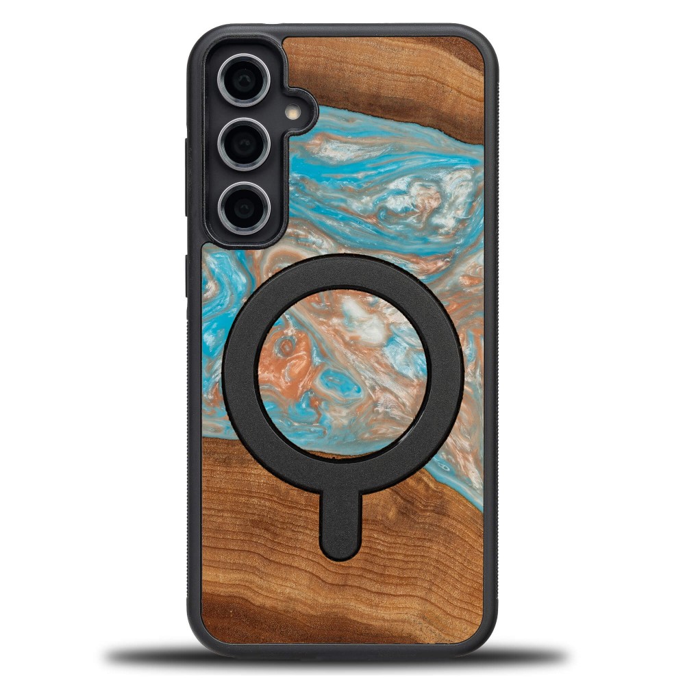 Etui Bewood Unique na Samsung Galaxy S23 FE - Planets - Saturn z MagSafe (1)