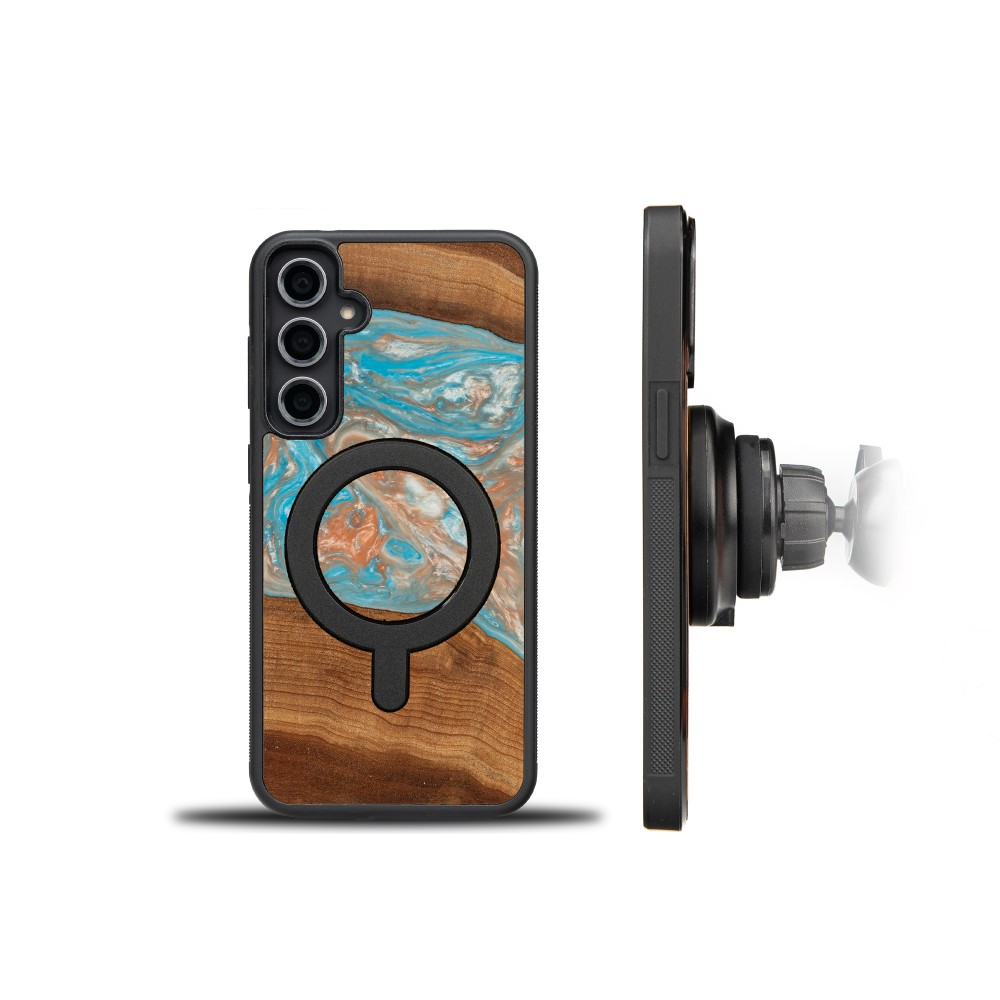 Etui Bewood Unique na Samsung Galaxy S23 FE - Planets - Saturn z MagSafe (2)