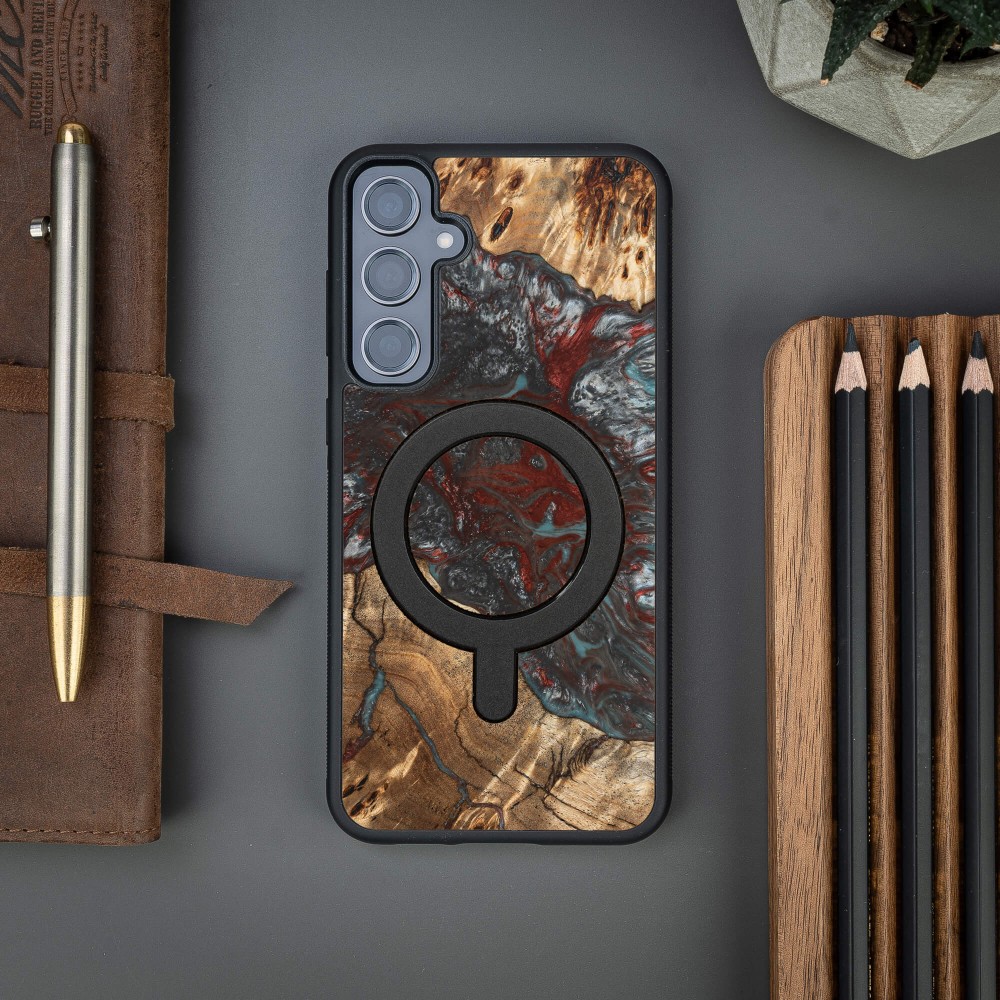 Etui Bewood Unique na Samsung Galaxy S23 FE - Planets - Pluton z MagSafe (3)