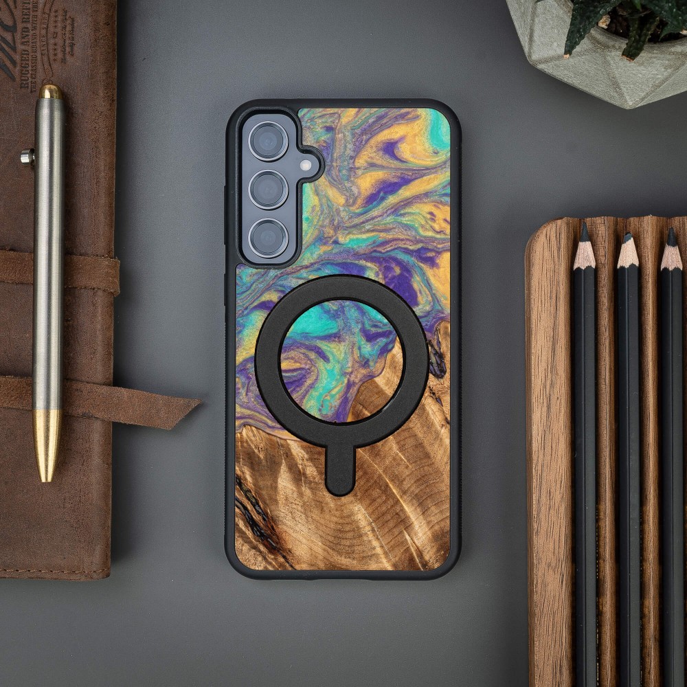 Etui Bewood Unique na Samsung Galaxy S23 FE - Planets - Merkury z MagSafe (3)