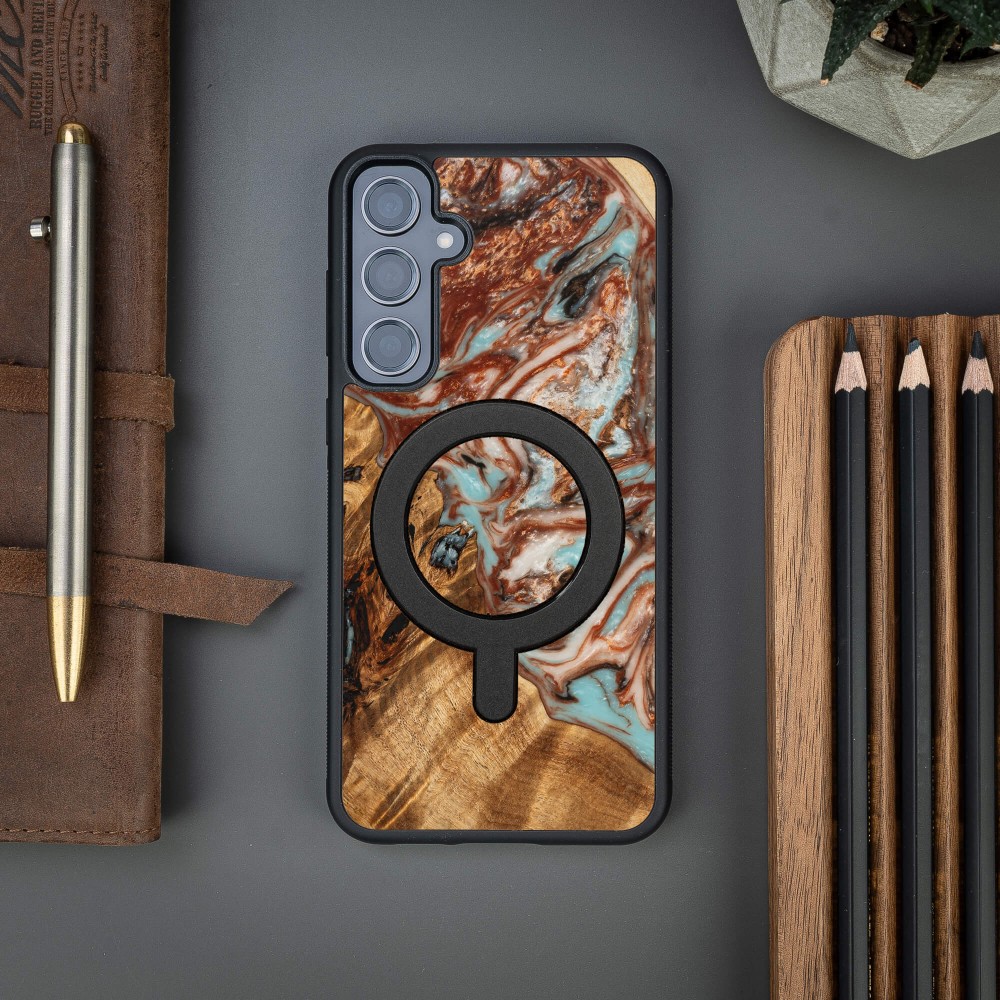 Etui Bewood Unique na Samsung Galaxy S23 FE - Planets - Jowisz z MagSafe (3)