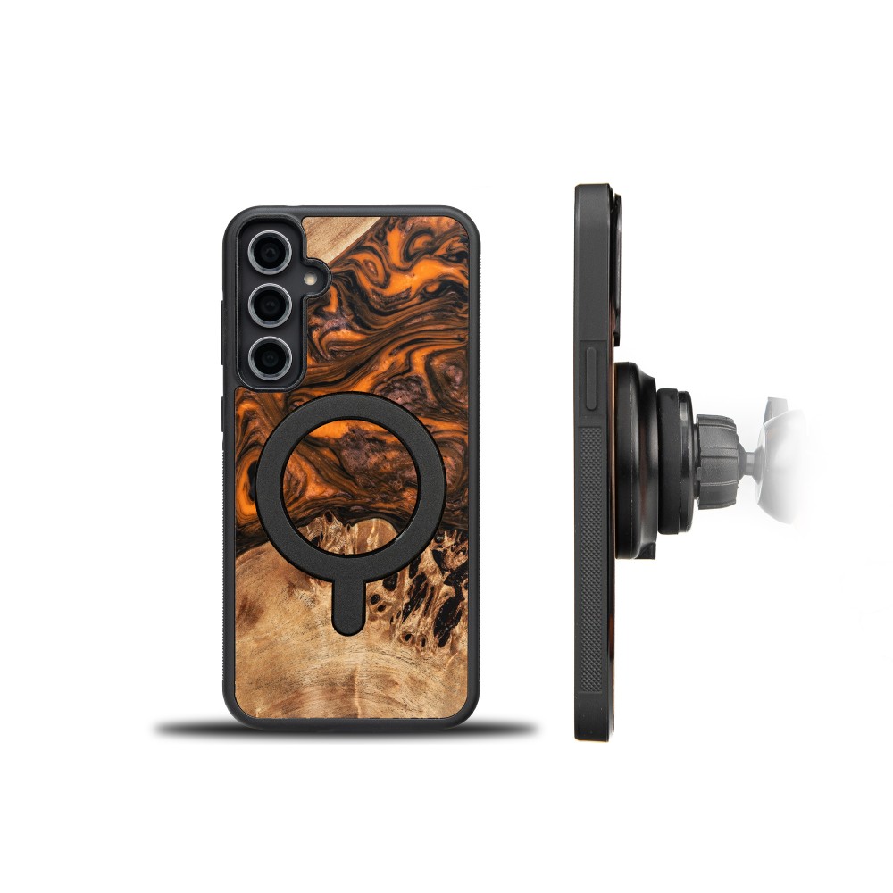 Etui Bewood Unique na Samsung Galaxy S23 FE - Orange z MagSafe (2)