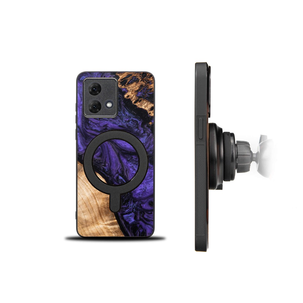 Etui Bewood Unique do Motorola G84 5G - Violet z MagSafe (2)