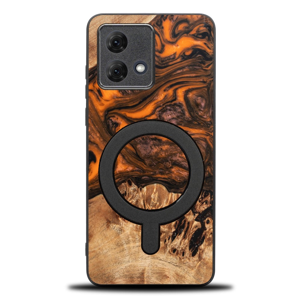 Bewood Resin Case for Motorola G84 5G - Orange with MagSafe (1)