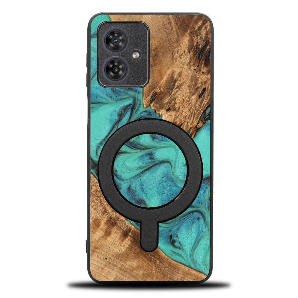 Etui Bewood Unique do Motorola G54 5G - Turquoise z MagSafe (1)