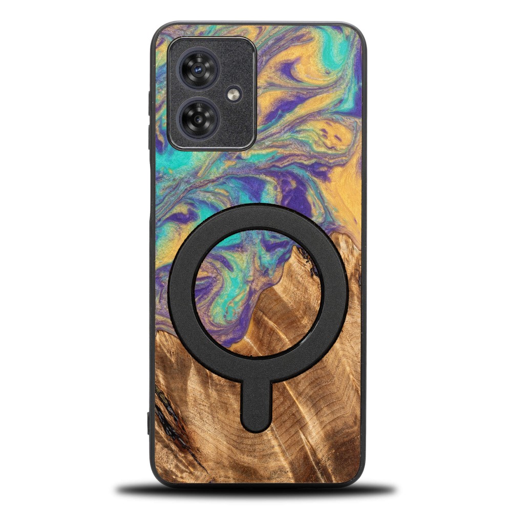 Etui Bewood Unique do Motorola G54 5G - Planets - Merkury z MagSafe (1)