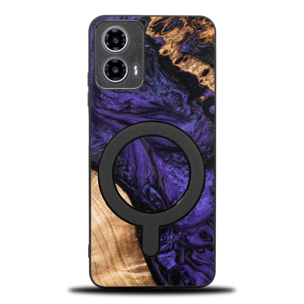 Etui Bewood Unique do Motorola G34 5G - Violet z MagSafe (1)