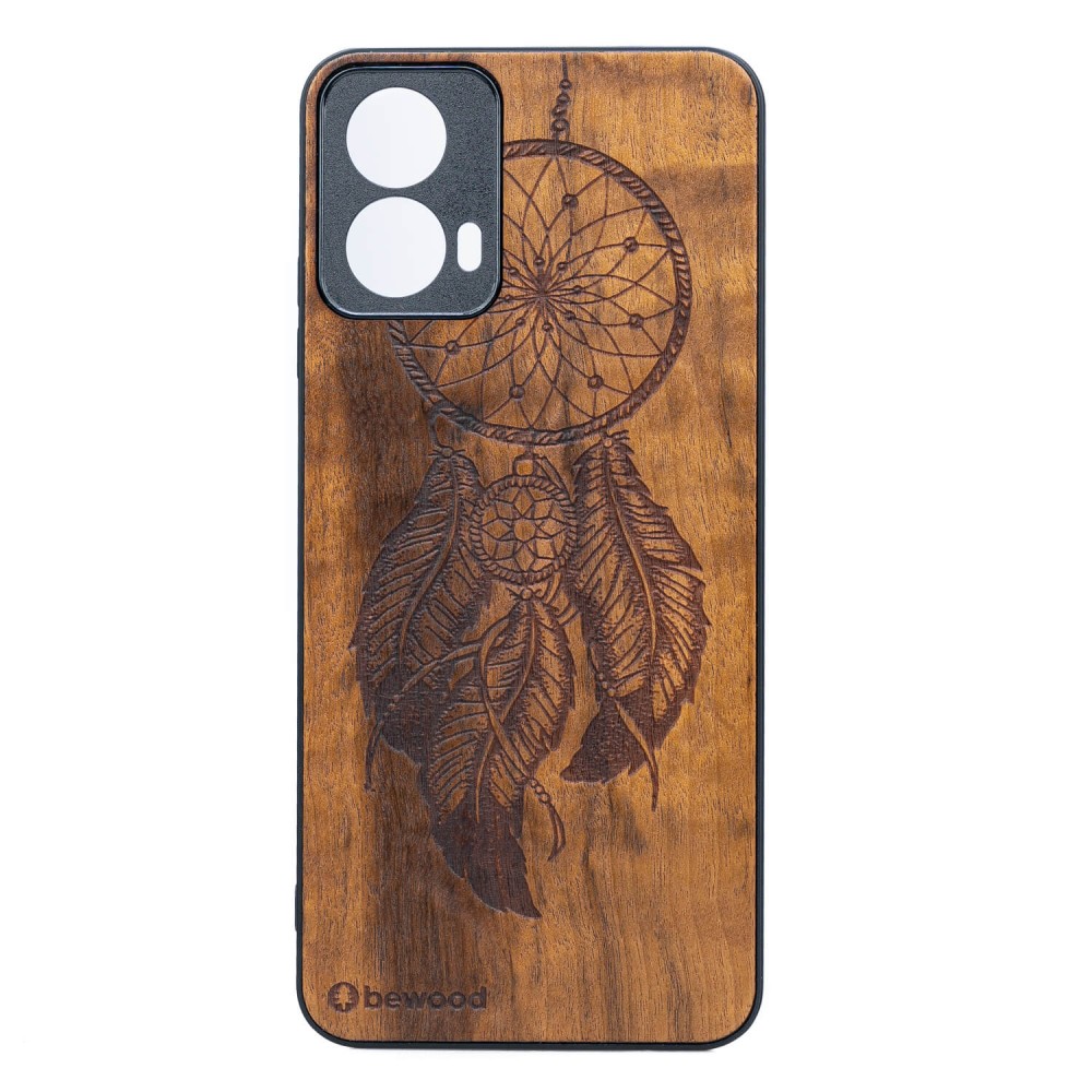 Drewniane Etui Bewood do Motorola G34 5G ŁAPACZ SNÓW IMBUIA (1)