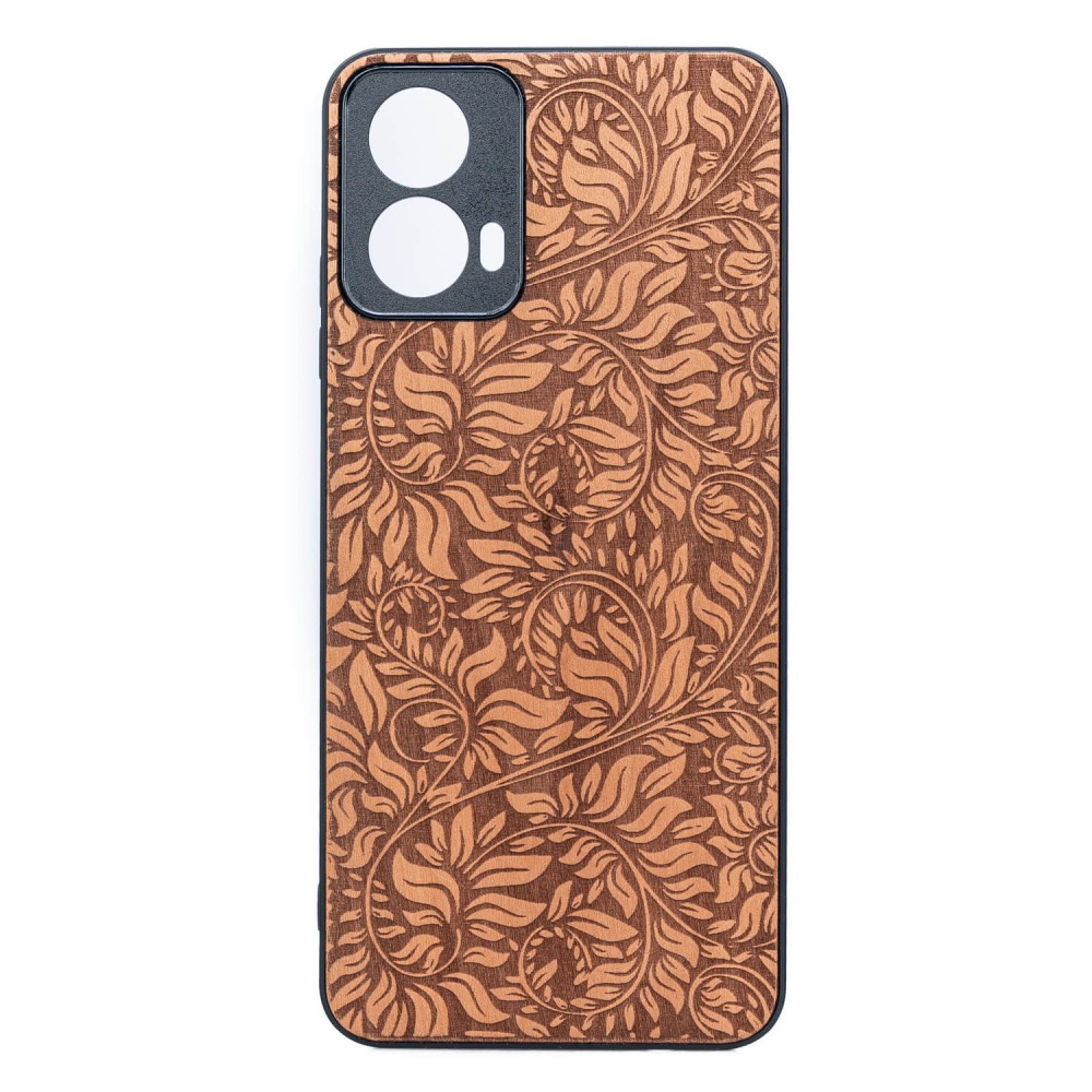 Drewniane Etui Bewood do Motorola G34 5G LIŚCIE JABŁOŃ (1)