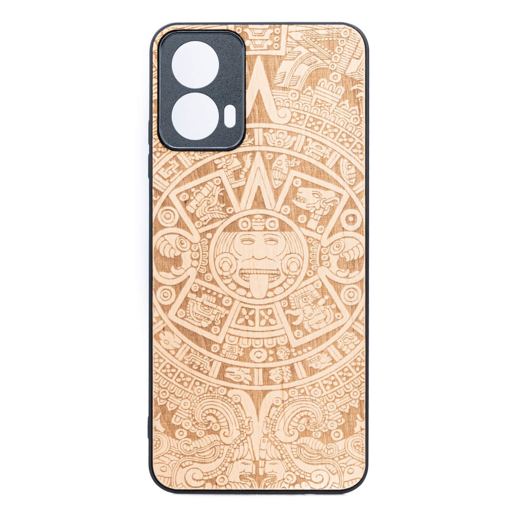 Drewniane Etui Bewood do Motorola G34 5G KALENDARZ AZTECKI ANIEGRE (1)