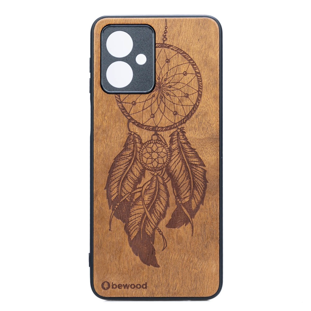Drewniane Etui Bewood do Motorola G54 5G ŁAPACZ SNÓW IMBUIA (1)