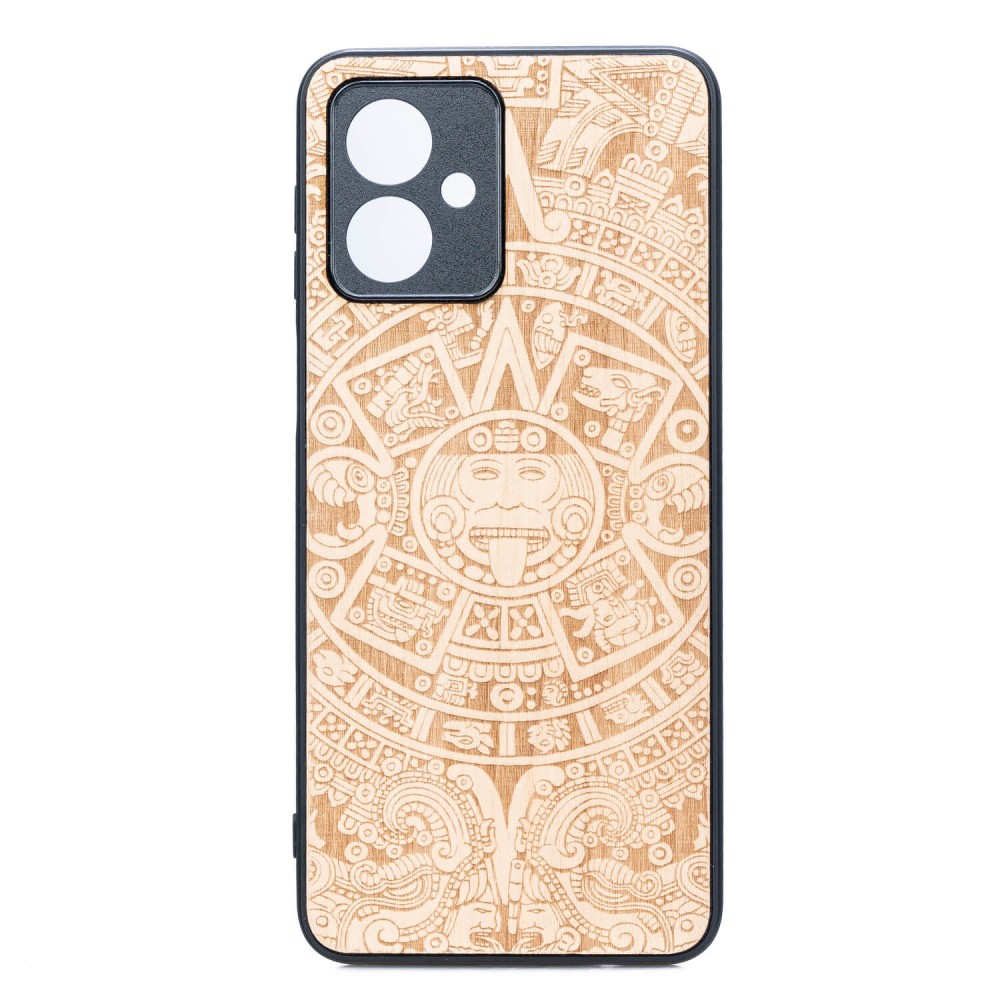 Drewniane Etui Bewood do Motorola G54 5G KALENDARZ AZTECKI ANIEGRE (1)