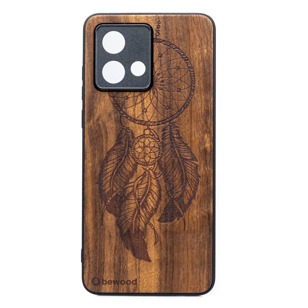 Drewniane Etui Bewood do Motorola G84 5G ŁAPACZ SNÓW IMBUIA (1)