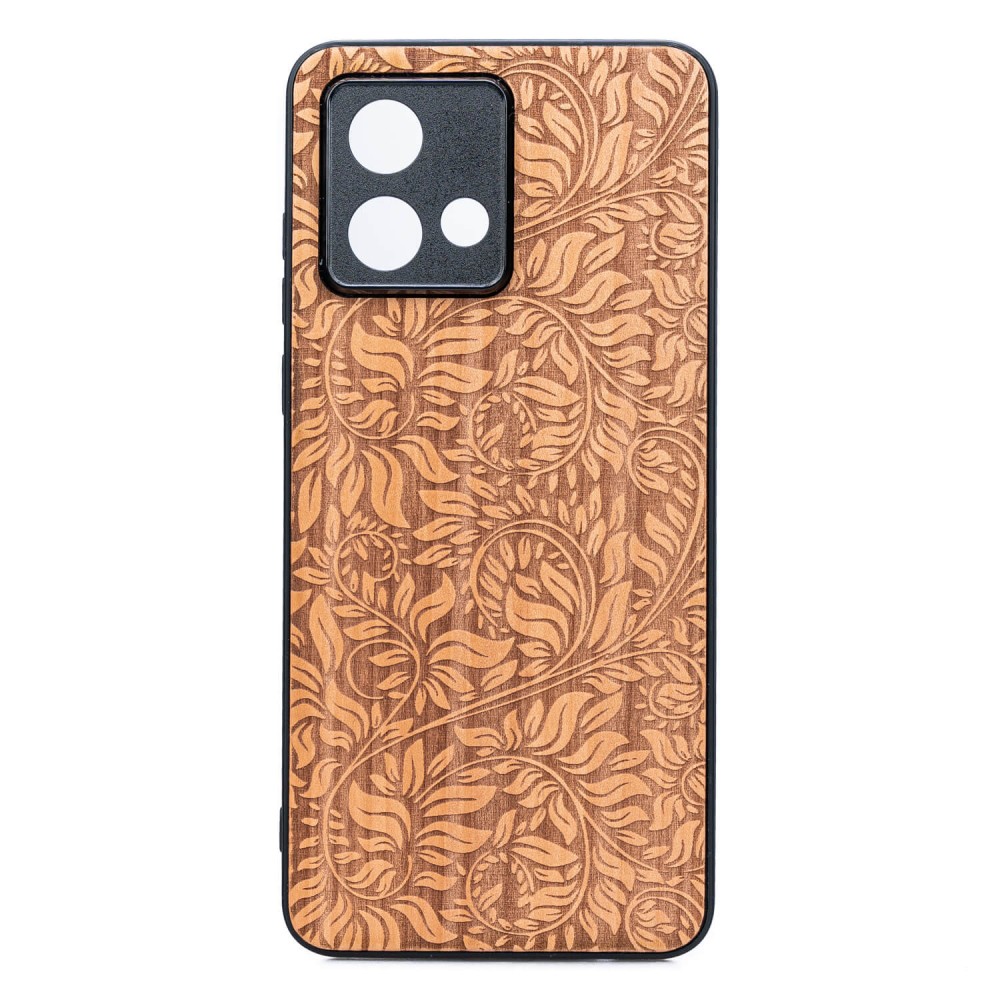 Drewniane Etui Bewood do Motorola G84 5G LIŚCIE JABŁOŃ (1)